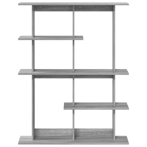 Zidna polica Siva Sonoma 102 x 20 x 130 cm Konstruirano drvo - Siva Sonoma 6 odjeljaka Cijena