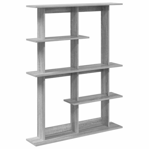 Zidna polica Siva Sonoma 102 x 20 x 130 cm Konstruirano drvo - Siva Sonoma 6 odjeljaka Cijena