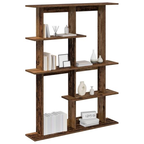 Zidna polica Staro drvo 102 x 20 x 130 cm Konstruirano drvo - Staro drvo 6 odjeljaka Cijena