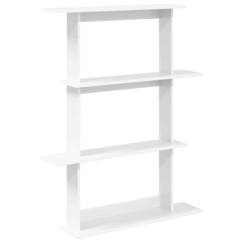 Zidna polica Bijela 100 x 20 x 126 cm Konstruirano drvo - Bijela 3 odjeljka Cijena