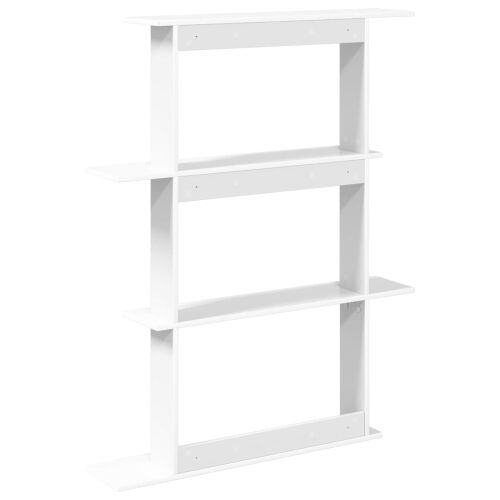 Zidna polica Bijela 100 x 20 x 126 cm Konstruirano drvo - Bijela 3 odjeljka Cijena