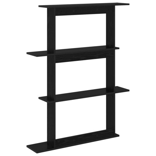Zidna polica Crni hrast 100 x 20 x 126 cm Konstruirano drvo - Crni hrast 3 odjeljka Cijena