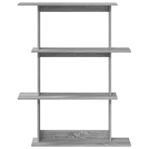 Zidna polica Siva Sonoma 100 x 20 x 126 cm Konstruirano drvo - Siva Sonoma 3 odjeljka Cijena