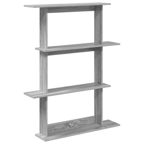 Zidna polica Siva Sonoma 100 x 20 x 126 cm Konstruirano drvo - Siva Sonoma 3 odjeljka Cijena