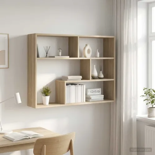 Zidna polica Zidna montaža Hrast sonoma 95 x 20 x 69,5 cm - Hrast sonoma Cijena