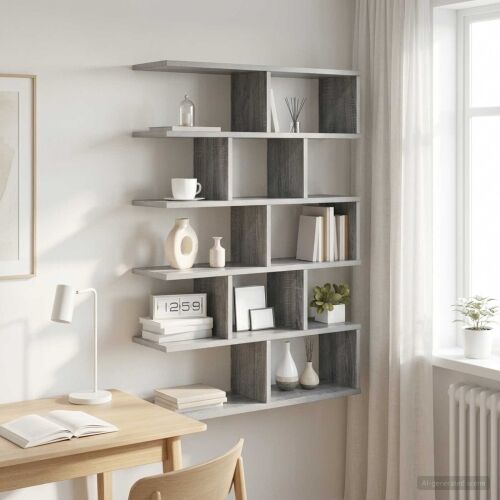 Zidna polica Siva Sonoma 70 x 20 x 100 cm Konstruirano drvo - Siva Sonoma Cijena