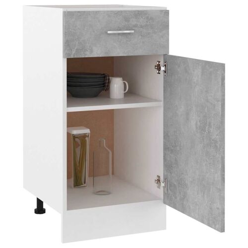 Donji ladičar boja betona 40 x 46 x 81,5 cm konstruirano drvo - Beton siva Donji ormarić s ladicom 40 cm Cijena