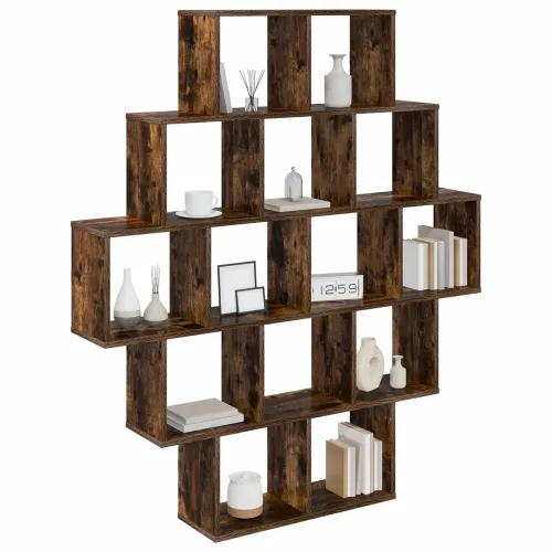 Zidna polica Dimljeni hrast 120 x 20 x 136 cm - Dimljeni hrast Cijena