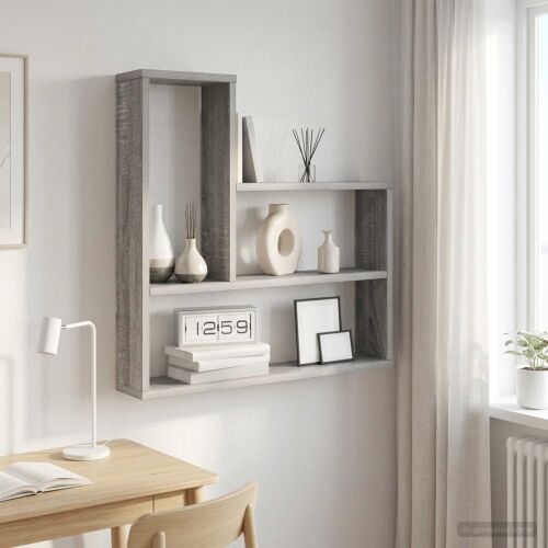 Zidna polica Siva Sonoma 60 x 11 x 60 cm Konstruirano drvo - Siva Sonoma Cijena