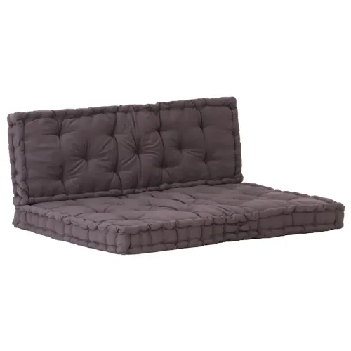 Paletni podni jastuci 2 kom pamučni antracit - Antracit 120 x 40 x 7 cm & 120 x 80 x 10 cm 1 Cijena