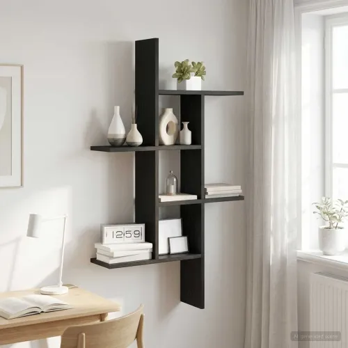 Zidna polica Crni hrast 61 x 15 x 102 cm Konstruirano drvo - Crni hrast Cijena