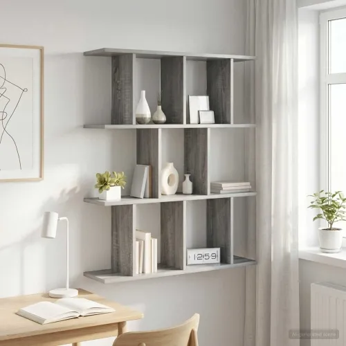 Zidna polica Siva Sonoma 102 x 20 x 96 cm Konstruirano drvo - Siva Sonoma Cijena