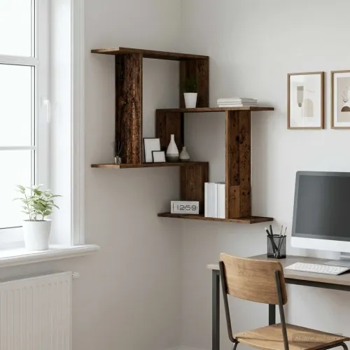 Zidna polica Staro drvo 67 x 67 x 87 cm Konstruirano drvo - Staro drvo Cijena