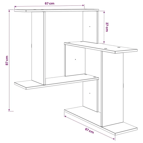 Zidna polica Staro drvo 67 x 67 x 87 cm Konstruirano drvo - Staro drvo Cijena