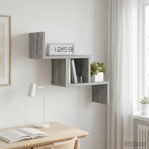 Zidna polica Siva Sonoma 48 x 15 x 42 cm Konstruirano drvo - Siva Sonoma Cijena
