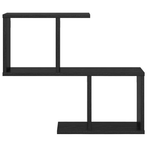 Zidna polica Crni hrast 60 x 12 x 50,5 cm Konstruirano drvo - Crni hrast Asimetrični dizajn polica Cijena