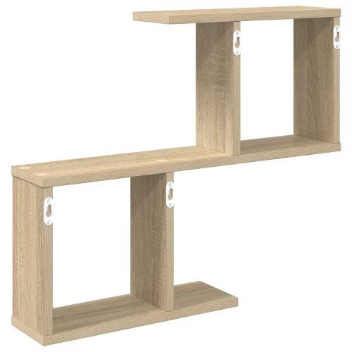 Zidna polica Hrast sonoma 60 x 12 x 50,5 cm Konstruirano drvo - Hrast sonoma Asimetrični dizajn polica Cijena