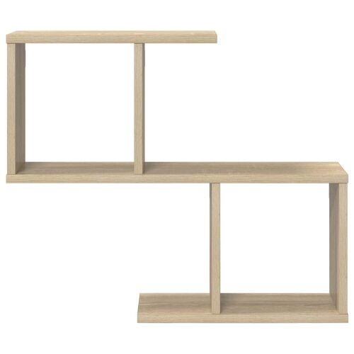 Zidna polica Hrast sonoma 60 x 12 x 50,5 cm Konstruirano drvo - Hrast sonoma Asimetrični dizajn polica Cijena