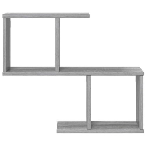 Zidna polica Siva Sonoma 60 x 12 x 50,5 cm Konstruirano drvo - Siva Sonoma Asimetrični dizajn polica Cijena