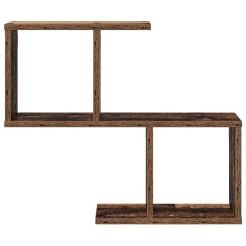 Zidna polica Staro drvo 60 x 12 x 50,5 cm Konstruirano drvo - Staro drvo Asimetrični dizajn polica Cijena