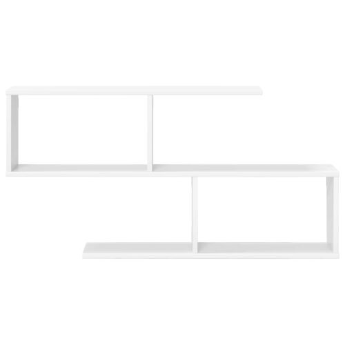 Zidna polica Bijela 100 x 12 x 50,5 cm Konstruirano drvo - Bijela Otvoren dizajn u cik-cak Cijena