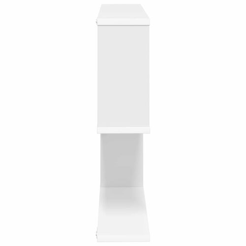 Zidna polica Bijela 100 x 12 x 50,5 cm Konstruirano drvo - Bijela Otvoren dizajn u cik-cak Cijena