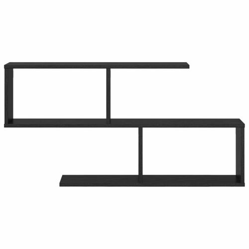 Zidna polica Crni hrast 100 x 12 x 50,5 cm Konstruirano drvo - Crni hrast Otvoren dizajn u cik-cak Cijena