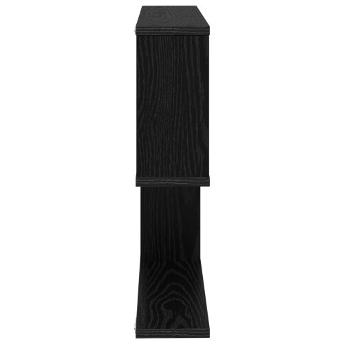Zidna polica Crni hrast 100 x 12 x 50,5 cm Konstruirano drvo - Crni hrast Otvoren dizajn u cik-cak Cijena