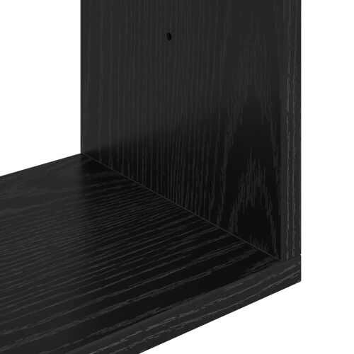 Zidna polica Crni hrast 100 x 12 x 50,5 cm Konstruirano drvo - Crni hrast Otvoren dizajn u cik-cak Cijena