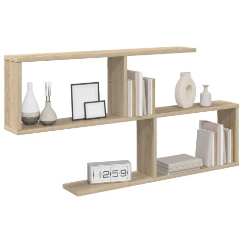 Zidna polica Hrast sonoma 100 x 12 x 50,5 cm - Hrast sonoma Otvoren dizajn u cik-cak Cijena