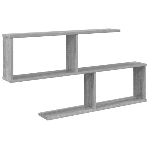 Zidna polica Siva Sonoma 100 x 12 x 50,5 cm Konstruirano drvo - Siva Sonoma Otvoren dizajn u cik-cak Cijena