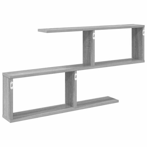 Zidna polica Siva Sonoma 100 x 12 x 50,5 cm Konstruirano drvo - Siva Sonoma Otvoren dizajn u cik-cak Cijena