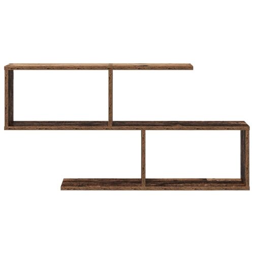 Zidna polica Staro drvo 100 x 12 x 50,5 cm Konstruirano drvo - Staro drvo Otvoren dizajn u cik-cak Cijena
