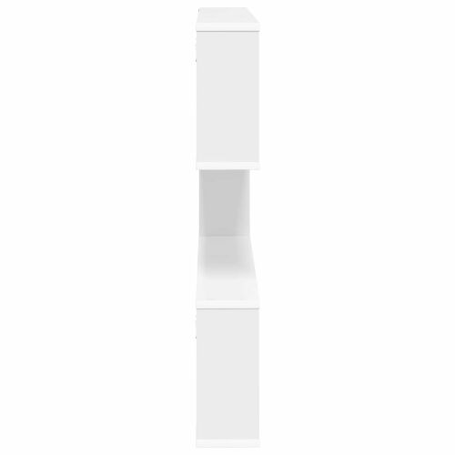 Zidna polica Bijela 80 x 12 x 79,5 cm Konstruirano drvo - Bijela Visoki višeslojni dizajn Cijena