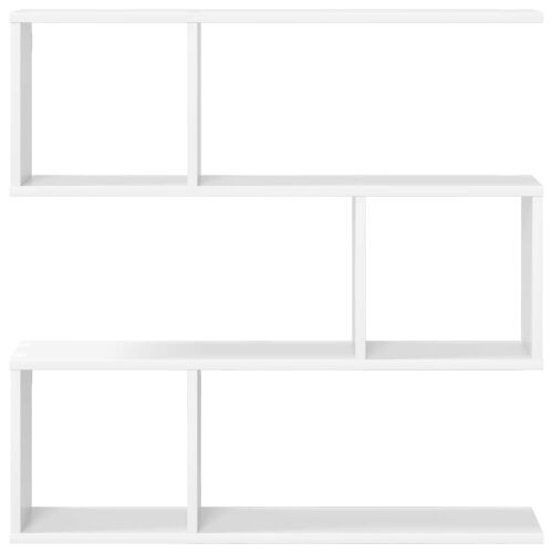 Zidna polica Bijela 80 x 12 x 79,5 cm Konstruirano drvo - Bijela Visoki višeslojni dizajn Cijena
