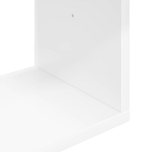 Zidna polica Bijela 80 x 12 x 79,5 cm Konstruirano drvo - Bijela Visoki višeslojni dizajn Cijena