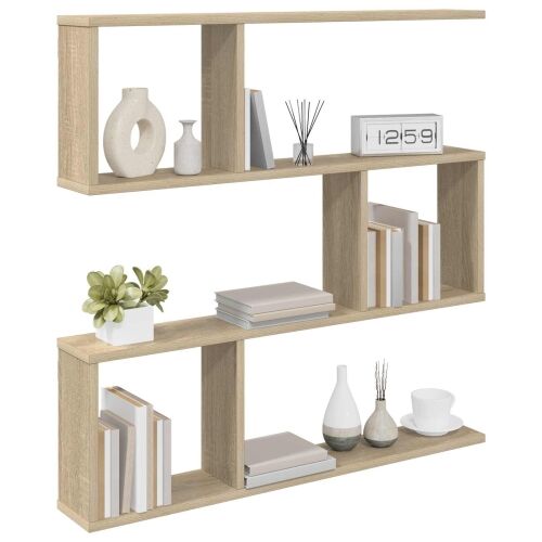 Zidna polica Hrast sonoma 80 x 12 x 79,5 cm Konstruirano drvo - Hrast sonoma Visoki višeslojni dizajn Cijena