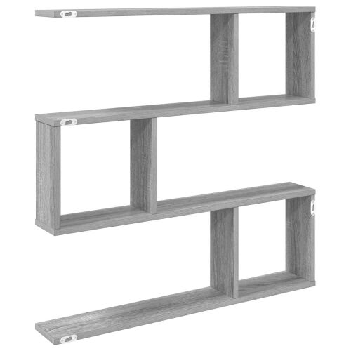 Zidna polica Siva Sonoma 80 x 12 x 79,5 cm Konstruirano drvo - Siva Sonoma Visoki višeslojni dizajn Cijena