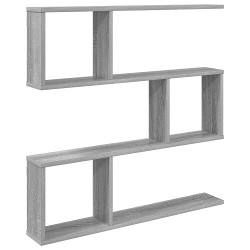 Zidna polica Siva Sonoma 80 x 12 x 79,5 cm Konstruirano drvo - Siva Sonoma Visoki višeslojni dizajn Cijena