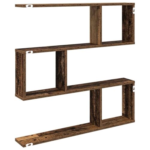 Zidna polica Staro drvo 80 x 12 x 79,5 cm Konstruirano drvo - Staro drvo Visoki višeslojni dizajn Cijena