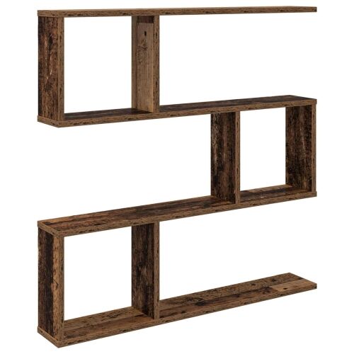 Zidna polica Staro drvo 80 x 12 x 79,5 cm Konstruirano drvo - Staro drvo Visoki višeslojni dizajn Cijena