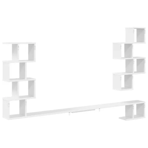 Polica za TV na zidu Bijela 180 x 15 x 94 cm Konstruirano drvo - Bijela 180 x 15 x 94 cm Cijena