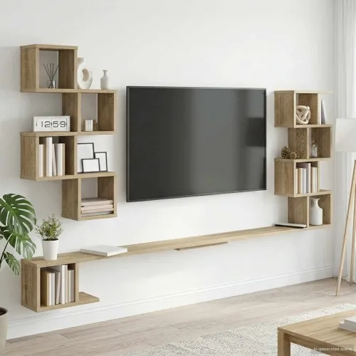 Polica za TV na zidu Hrast sonoma 180 x 15 x 94 cm - Hrast sonoma 180 x 15 x 94 cm Cijena