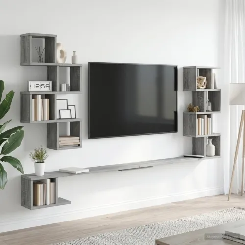 Polica za TV na zidu Siva Sonoma 180 x 15 x 94 cm - Siva Sonoma 180 x 15 x 94 cm Cijena