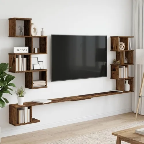 Polica za TV na zidu Staro drvo 180 x 15 x 94 cm - Staro drvo 180 x 15 x 94 cm Cijena