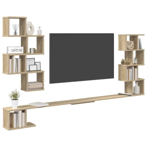 Polica za TV na zidu Hrast sonoma 200 x 15 x 94 cm - Hrast sonoma 200 x 15 x 94 cm Cijena
