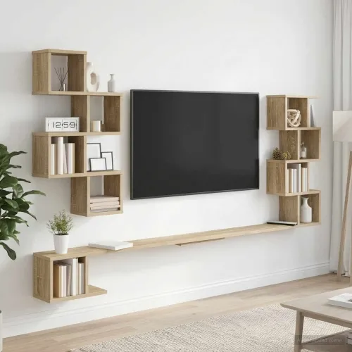 Polica za TV na zidu Hrast sonoma 200 x 15 x 94 cm - Hrast sonoma 200 x 15 x 94 cm Cijena