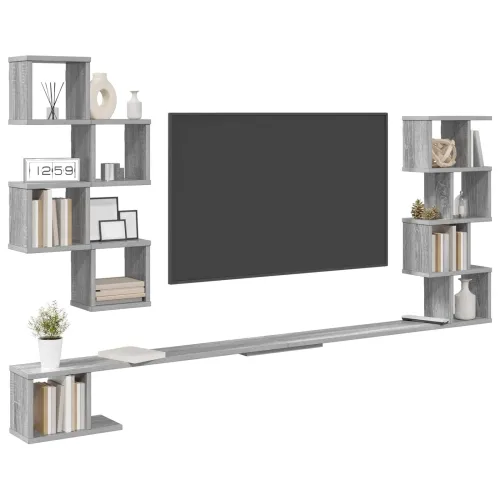 Polica za TV na zidu Siva Sonoma 200 x 15 x 94 cm - Siva Sonoma 200 x 15 x 94 cm Cijena