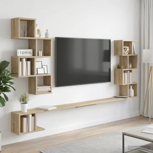 Polica za TV na zidu Hrast sonoma 160 x 15 x 94 cm - Hrast sonoma 160 x 15 x 94 cm Cijena