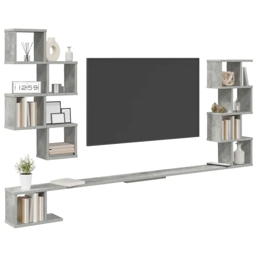 Polica za TV na zidu Betonska siva 160 x 15 x 94 cm - Betonska siva 160 x 15 x 94 cm Cijena